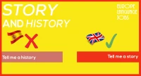 Difference between story and history in English 